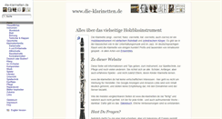 Desktop Screenshot of die-klarinetten.de