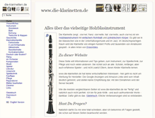 Tablet Screenshot of die-klarinetten.de